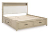 Calmoro King UPH Panel Bookcase Bed