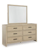 Calmoro King Size Bed, Chest of Drawers, Dresser & Mirror and Nightstand