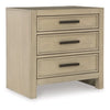 Calmoro Three Drawer Night Stand