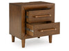Lyncott Two Drawer Night Stand; Brown