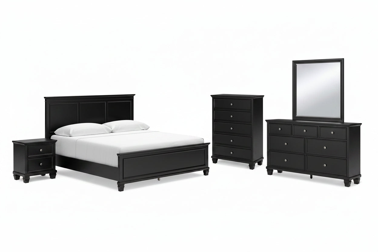 Lanolee King Panel Bed Set