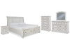 Robbinsdale King Sleigh Bed with Storage Bed Set