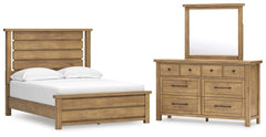 Kristiland Queen Panel Bed, Dresser and Mirror