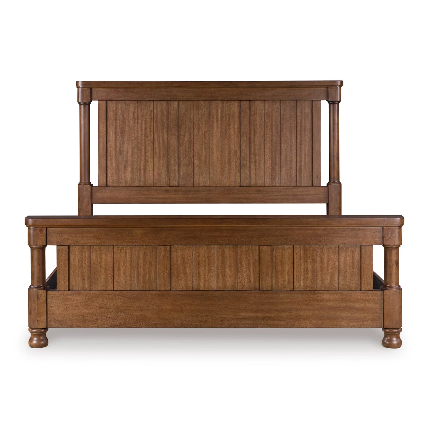 Chadworth King Poster Bed; Brown