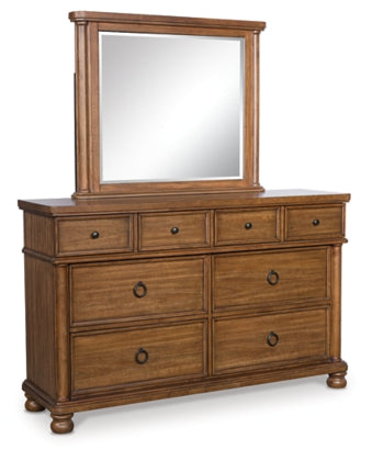 Chadworth Dresser and Mirror; Brown