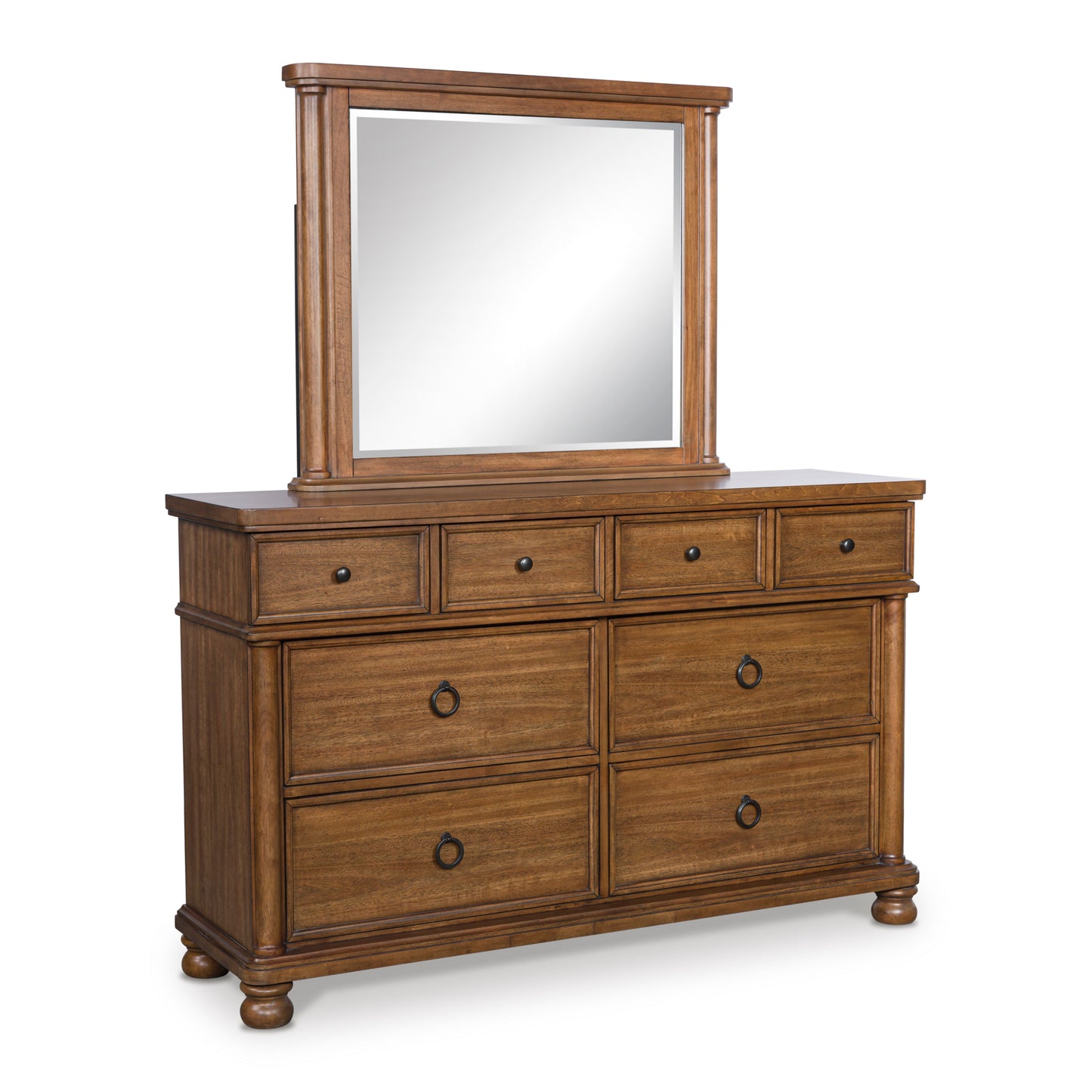 Chadworth King Poster Bed Set; Brown