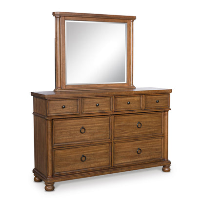 Chadworth King Poster Bed Set; Brown