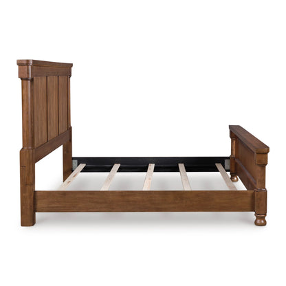 Chadworth King Poster Bed; Brown
