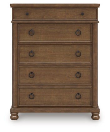 Chadworth Five Drawer Chest; Brown