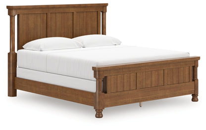 Chadworth King Poster Bed; Brown