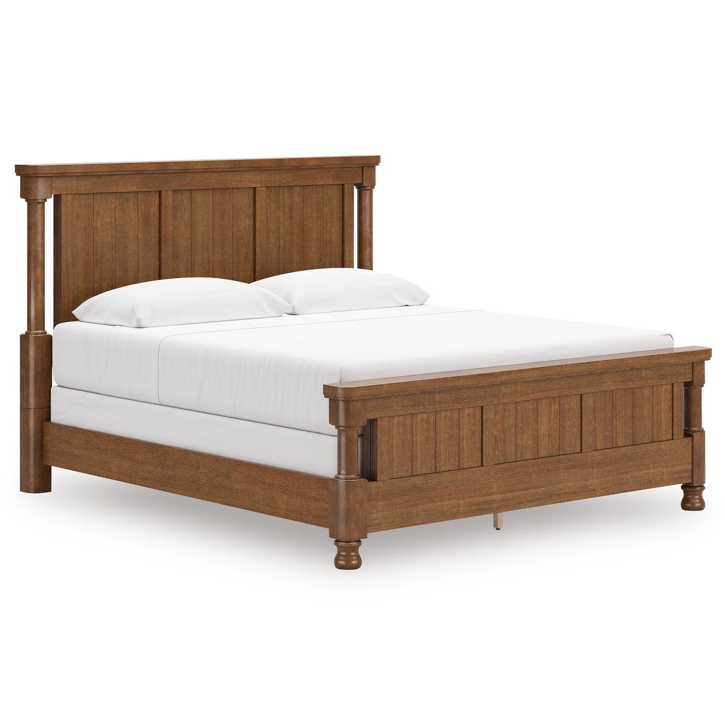 Chadworth King Poster Bed Set; Brown