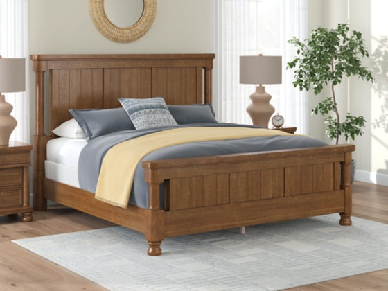 Chadworth King Poster Bed; Brown