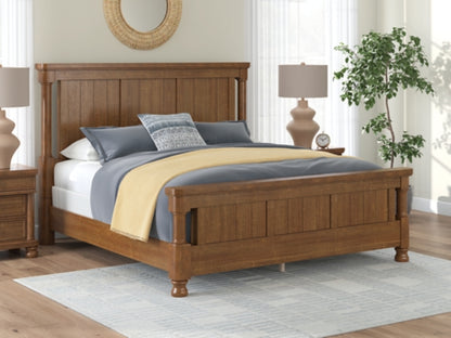 Chadworth King Poster Bed; Brown