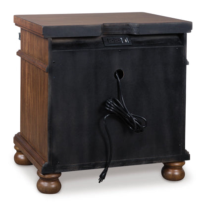 Chadworth Three Drawer Night Stand; Brown
