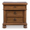 Chadworth Three Drawer Night Stand; Brown