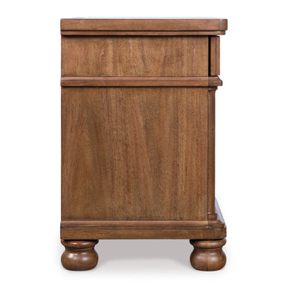 Chadworth Three Drawer Night Stand; Brown