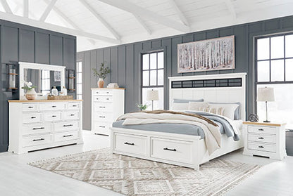 Ashbryn California King Storage Bed,Dresser with Mirror,Chest and Nightstand
