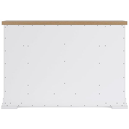 Ashbryn Dresser with mirror (White/Natural)