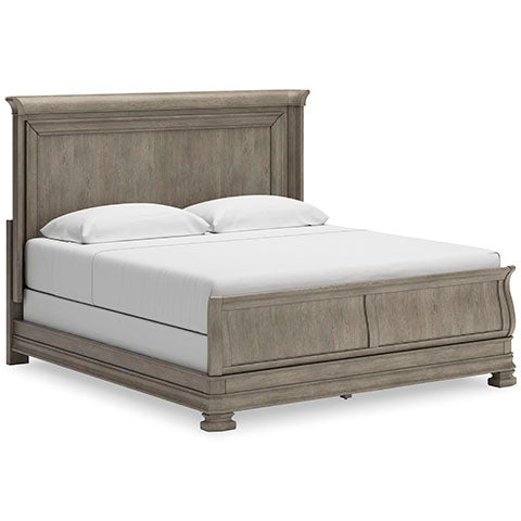 Lexorne King Size Bed, Chest of Drawers, Dresser & Mirror and Nightstand