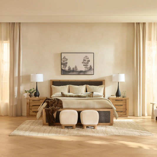 Bracken King Upholstered Panel Bed