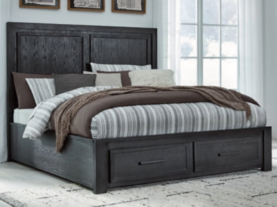 Foyland King Panel Storage Bed