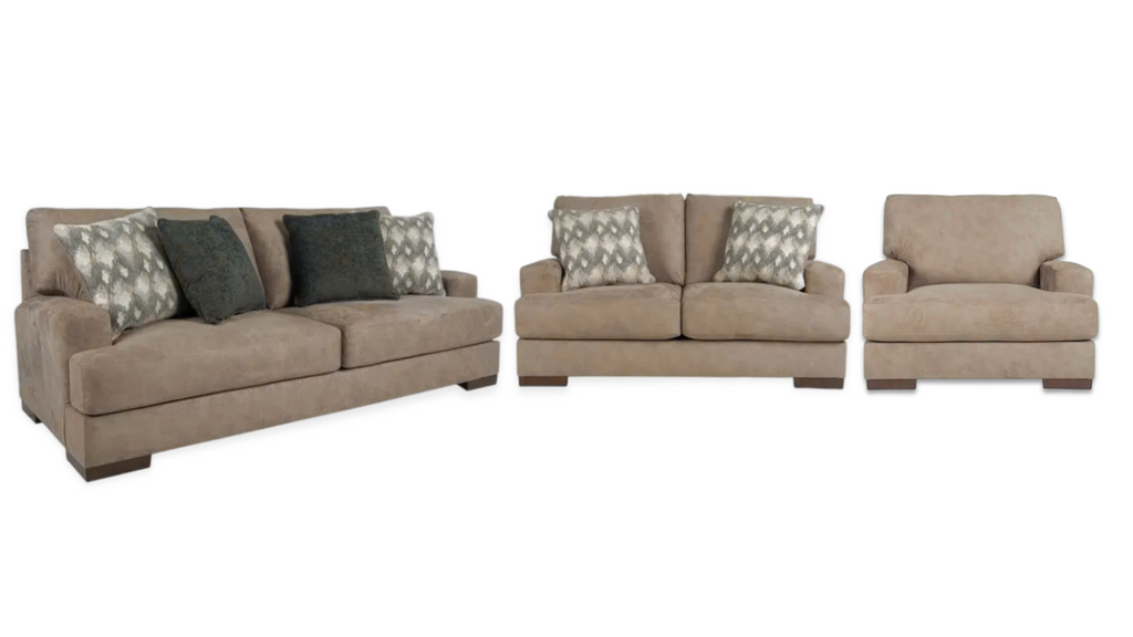 Caretti Sofa, Loveseat and Chair and a half