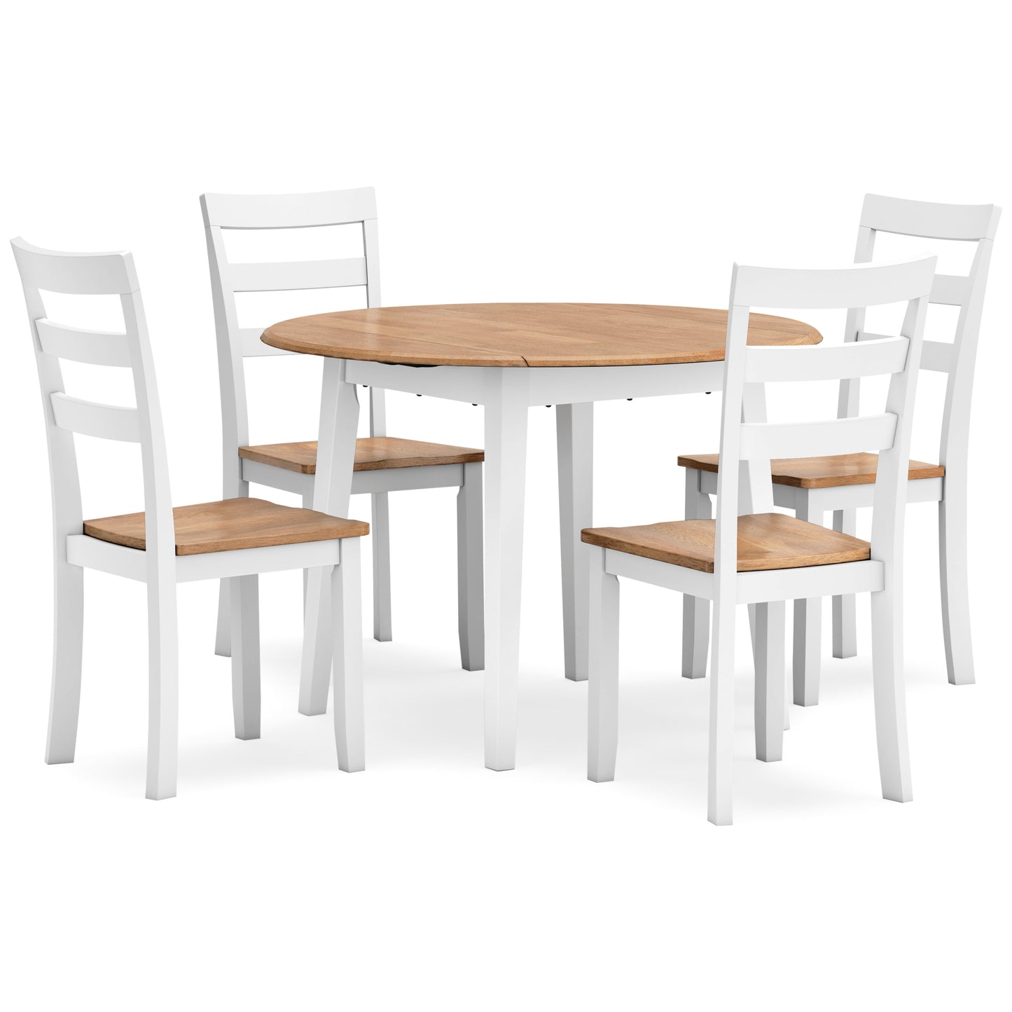 Gesthaven Round DRM Drop Leaf Table and 4 Chairs