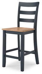 Gesthaven Barstool; Natural/Blue
