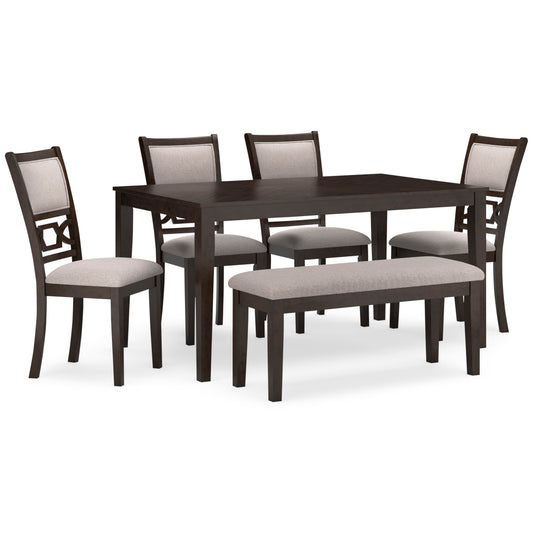 Langwest Dining Room Table, Bench and 4 Chairs