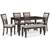 Langwest Dining Room Table, Bench and 4 Chairs