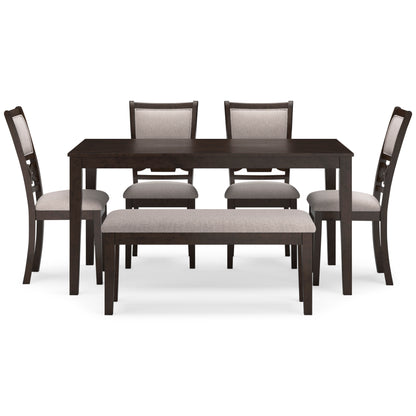 Langwest Dining Room Table, Bench and 4 Chairs