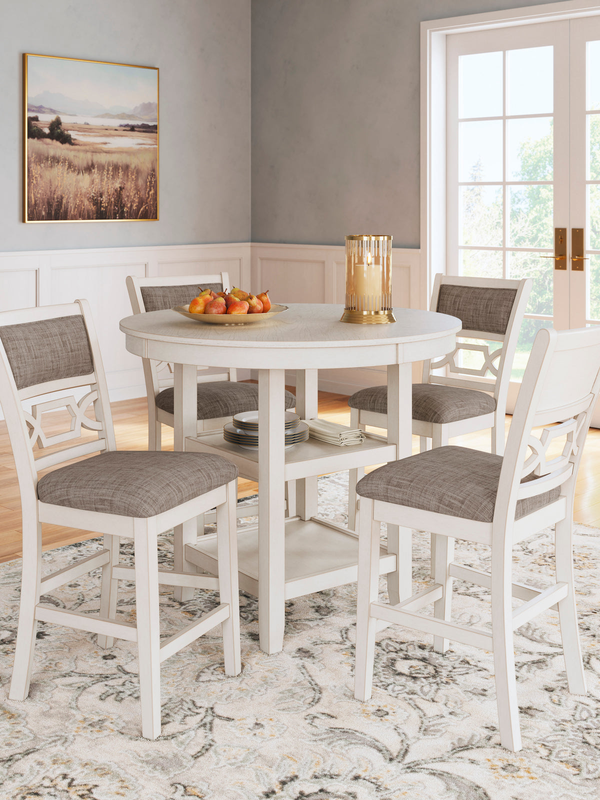Erinberg DRM Counter Table Set; Antique White