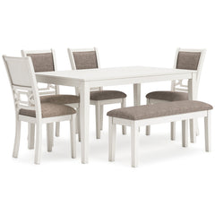 Erinberg Dining Room Table, Bench and 4 Chairs