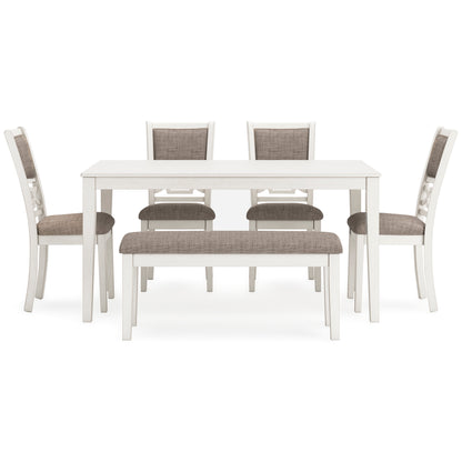 Erinberg Dining Room Table, Bench and 4 Chairs