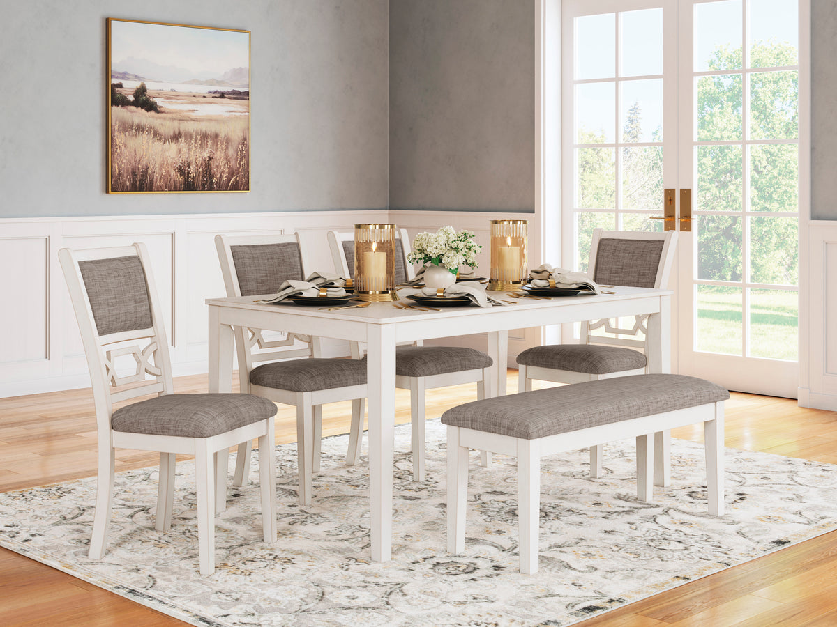 Erinberg Dining Room Table, Bench and 4 Chairs