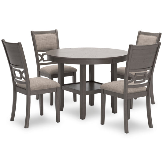 Wrenning Dining Room Table and 4 Chairs (Set of 5)