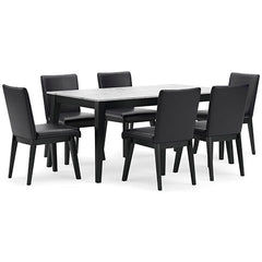 Jettaya Dining Table withs Chairs (Set of 7)