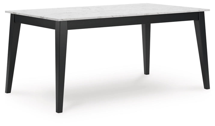 Jettaya Rectangular Dining Room Table; Black