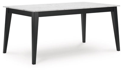 Jettaya Rectangular Dining Room Table; Black