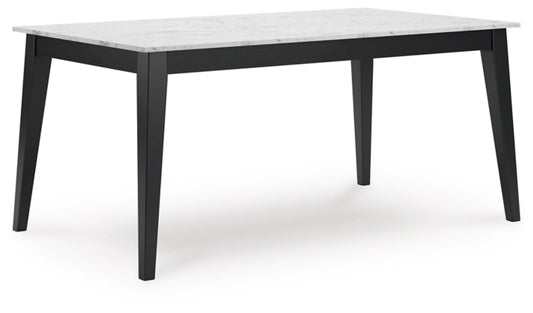 Jettaya Rectangular Dining Room Table; Black
