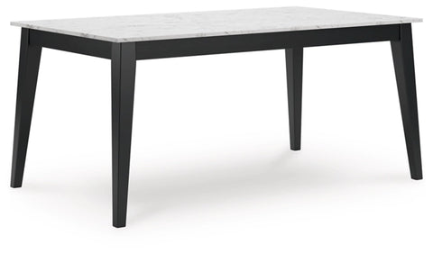 Jettaya Rectangular Dining Room Table; Black