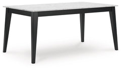 Jettaya Rectangular Dining Room Table; Black