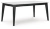 Jettaya Rectangular Dining Room Table; Black