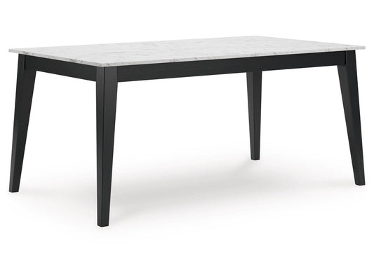 Jettaya Rectangular Dining Room Table; Black