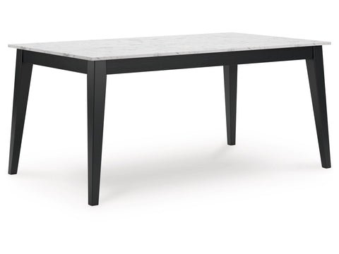 Jettaya Rectangular Dining Room Table; Black