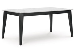 Jettaya Rectangular Dining Room Table; Black