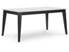 Jettaya Rectangular Dining Room Table; Black