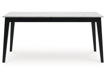 Jettaya Rectangular Dining Room Table; Black
