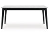 Jettaya Rectangular Dining Room Table; Black