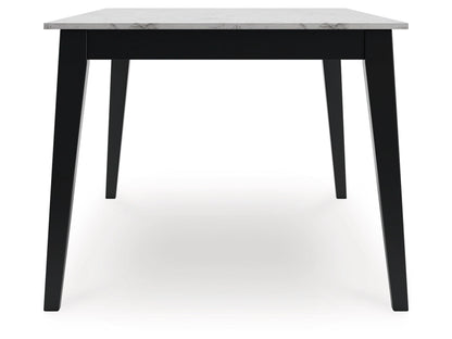 Jettaya Rectangular Dining Room Table; Black